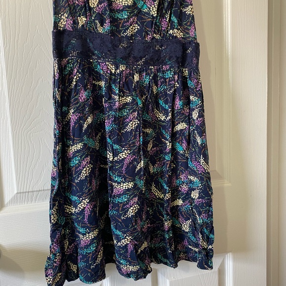 Free People Tea For Two Blue Lace Sleevles Dress - Picture 5 of 12